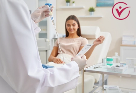 Врач готовиться делать капельницу